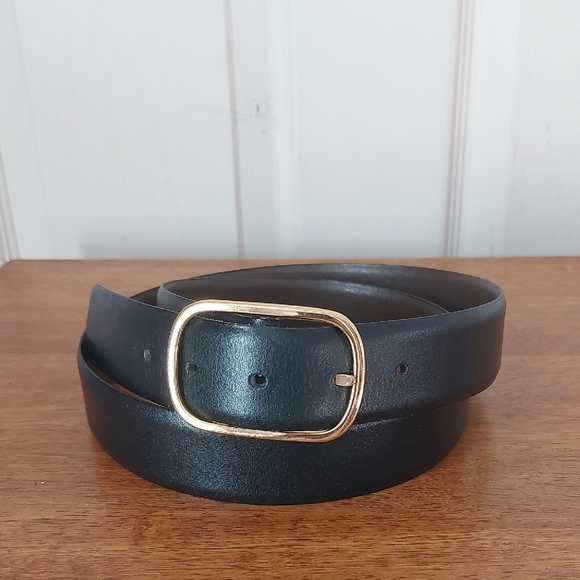 Vintage Other - Vintage Taiwan ROC Black Cowhide Split Leather Belt Size 40